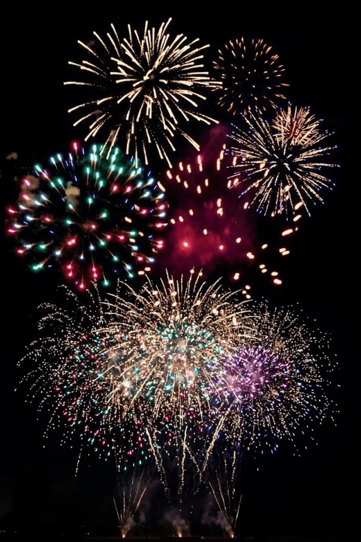 5-shot colour aerial bursting — Bijili Crackers Sivakasi night show