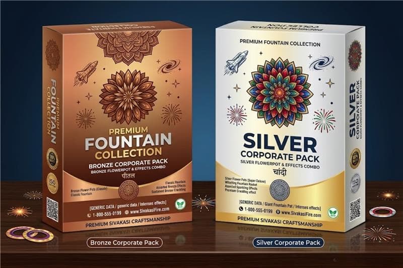 Bronze & Silver corporate cracker packs — Bijili Crackers 2026