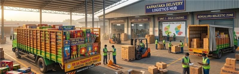 Bijili crackers packed for Karnataka delivery — Bangalore, Mysore, Hubli